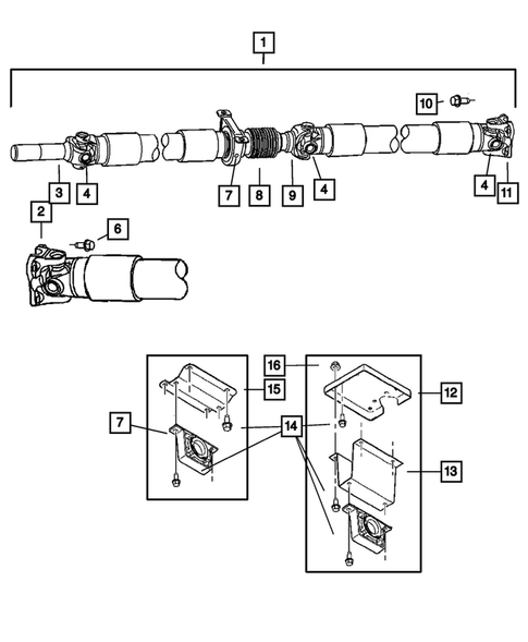 Propeller Shaft for 2006 Dodge Ram 2500 #0