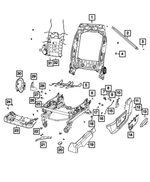 1NM87TX7AA - Interior Trim: Seat Release Bezel for Ram: 1500, 1500 Classic, 2500, 3500 Image