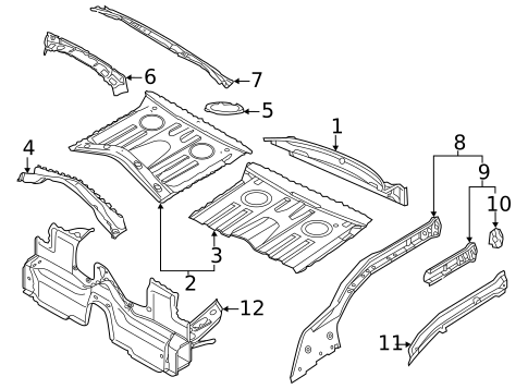 Rear Floor & Rails for 2011 Porsche Boxster #0