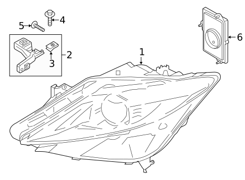 Headlamp Components for 2013 Lincoln MKZ #0