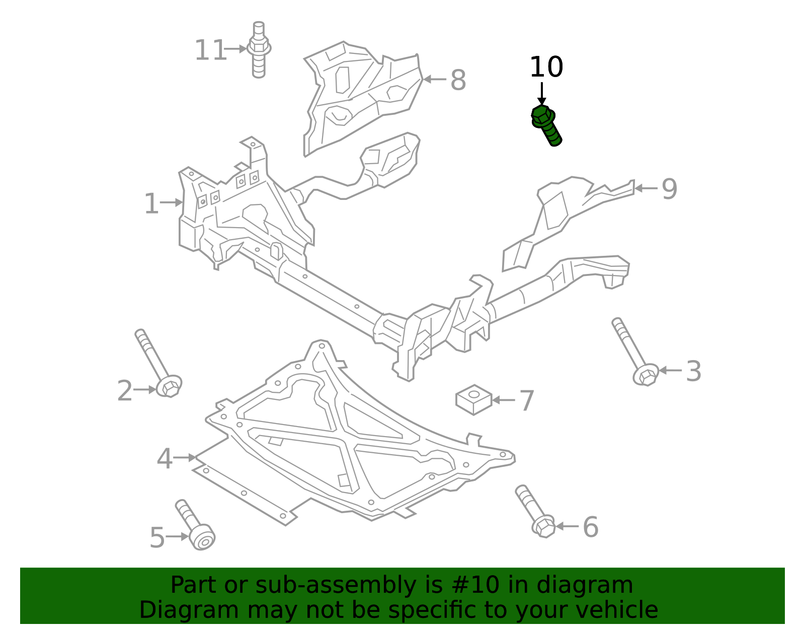 Guard Bracket Bolt - Porsche (N-106-532-01)