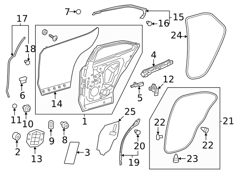Door & Components for 2020 Lexus UX200 #1