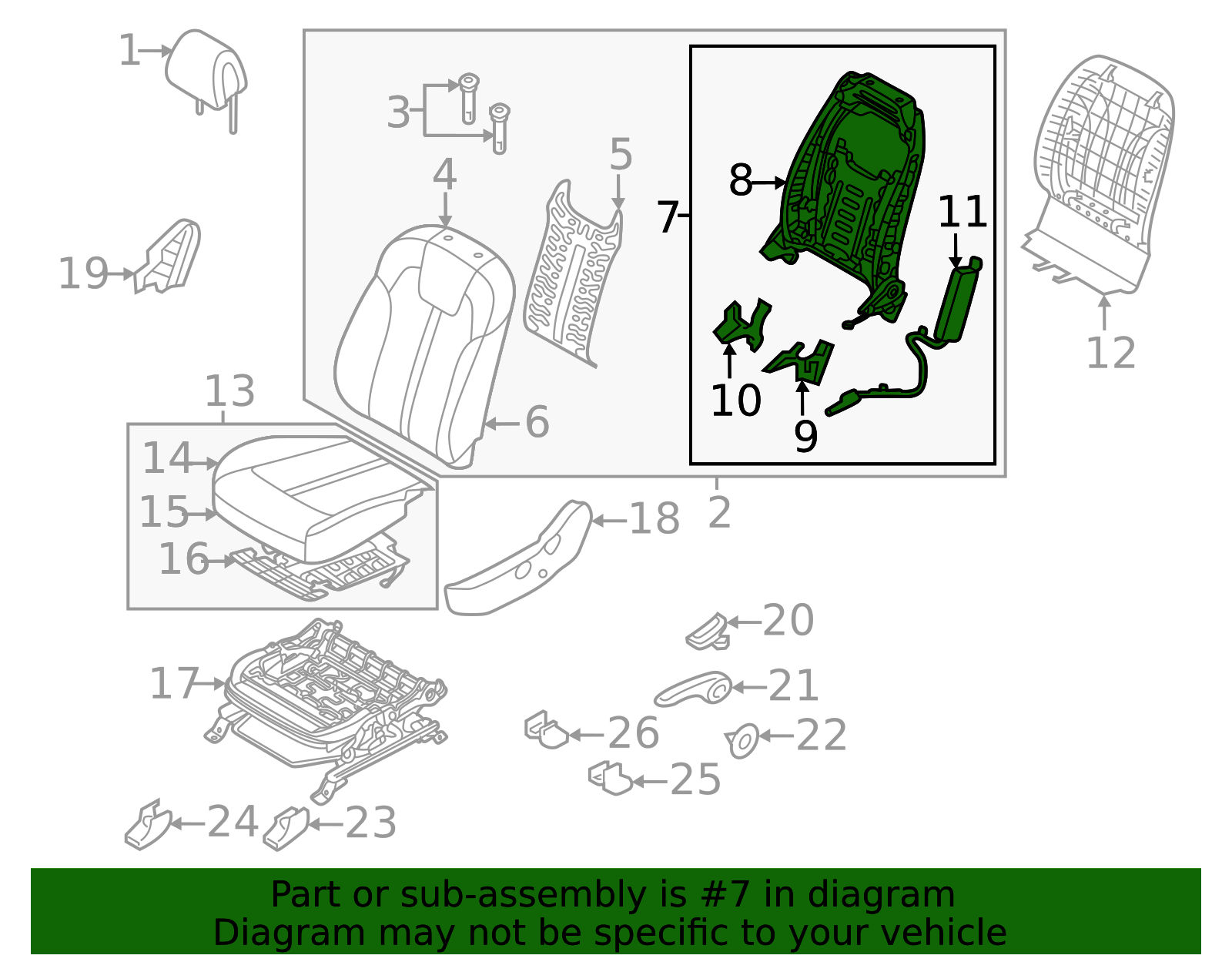 2021-2025 Kia Sorento Seat Back Frame 88310-R5000 | OEM Parts Online
