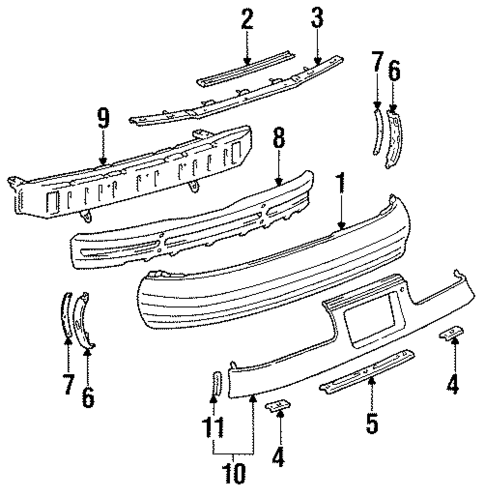 Bumper & Components - Rear for 1992 Toyota Celica #0