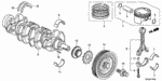 13020RAAA01 - Engine: PISTON SET B (STD) for Honda Image