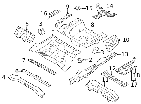 Rear Floor & Rails for 2011 Hyundai Sonata #1