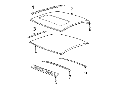 Roof & Components for 2003 Saturn L200 #0