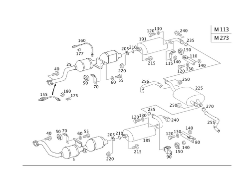 Exhaust System Used on Eight-Cylinder Gasoline Vehicles for 2014 Mercedes-Benz G550 #0