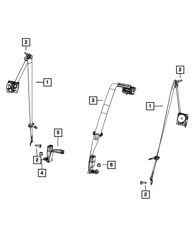 6KE10DX9AC - Restraints: Retractor Seat Belt for Mopar Image