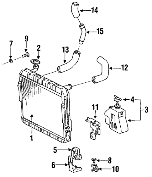 Radiator & Components for 1991 Toyota Land Cruiser #0