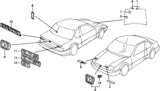 Emblems for 1990 Honda Prelude #0