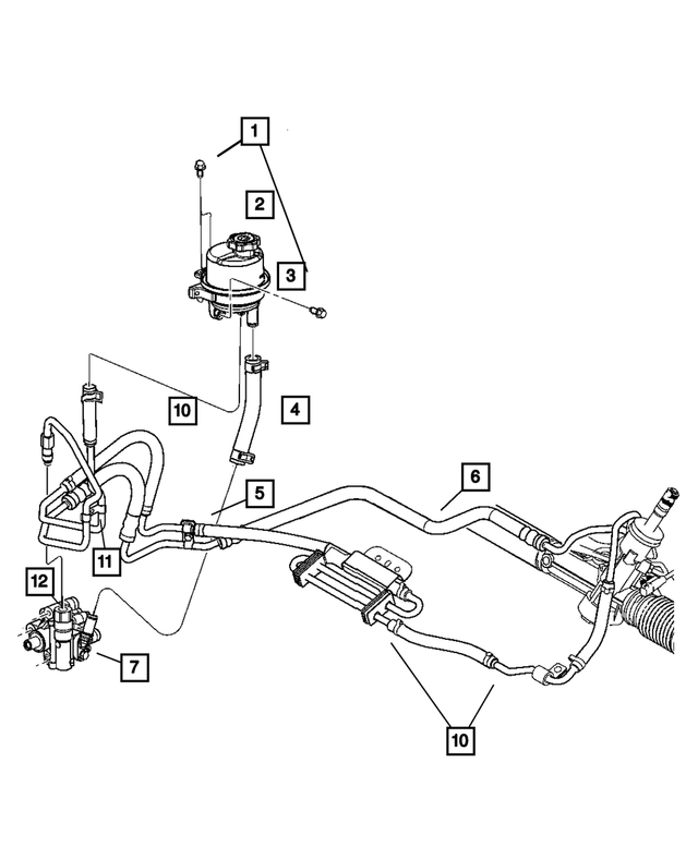R4880349AA - : Power Steering Pump And Pulley, Remanufactured for Mopar Image