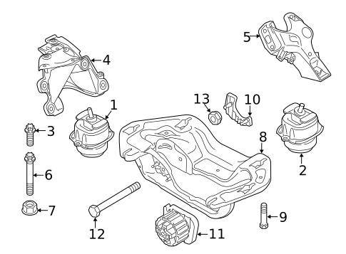Engine & Trans Mounting for 2015 BMW X5 #0