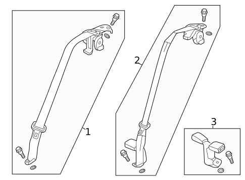 Rear Seat Belts for 2018 Acura TLX #0