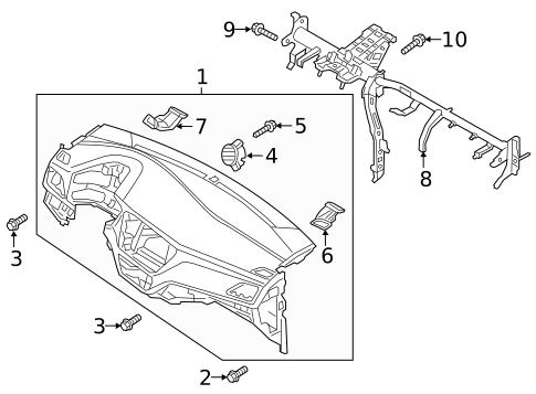 Instrument Panel for 2018 Hyundai Accent #0