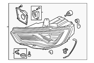 8V0941774B - : Headlamp Assembly for Audi: A3, A3 Quattro, A3 Sportback e-tron, S3 Image