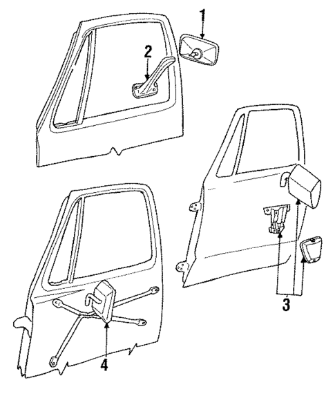 Outside Mirrors for 1990 Dodge W150 #0