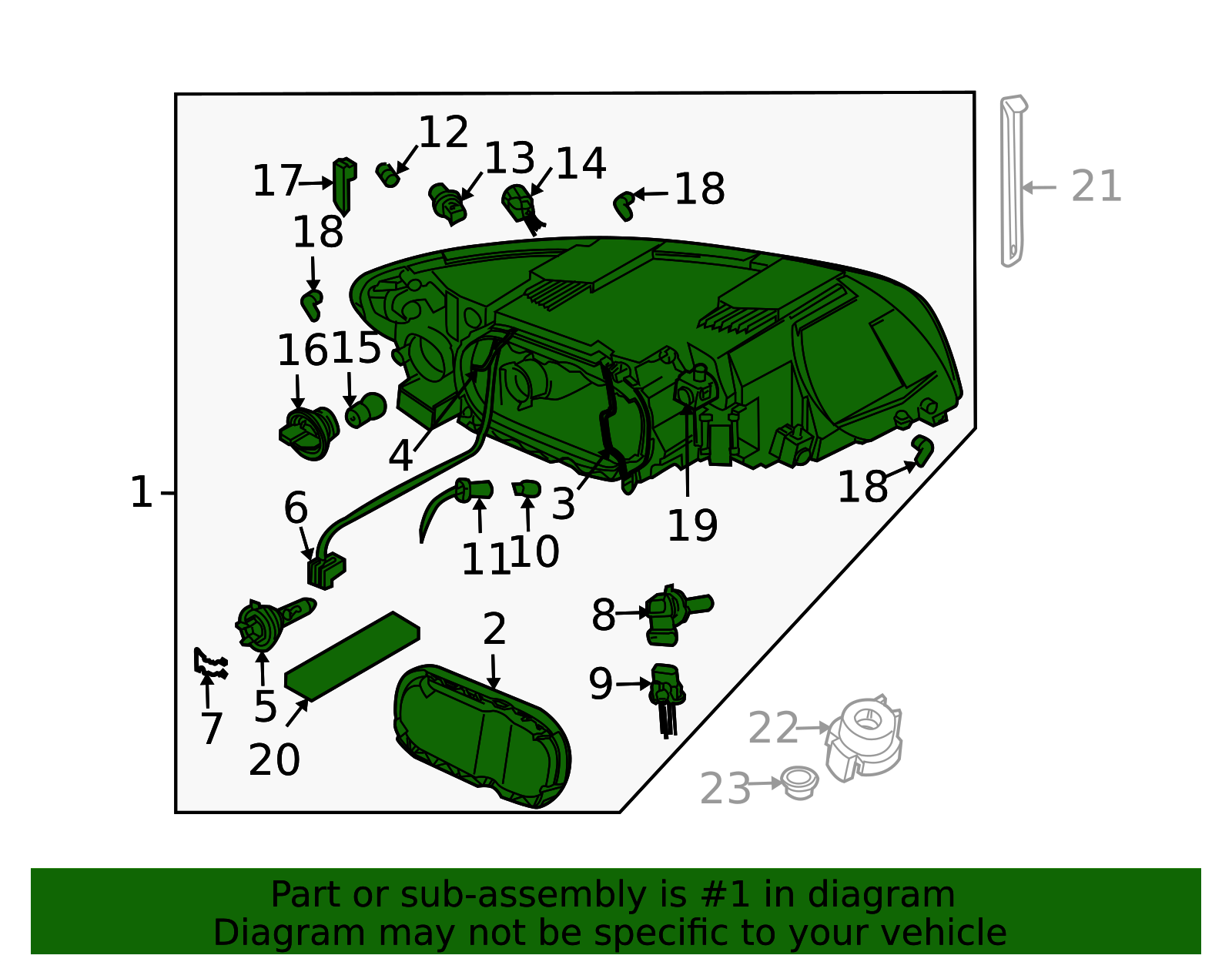2008-2010 Volvo C30 Headlamp Assembly - Driver's Side (LH