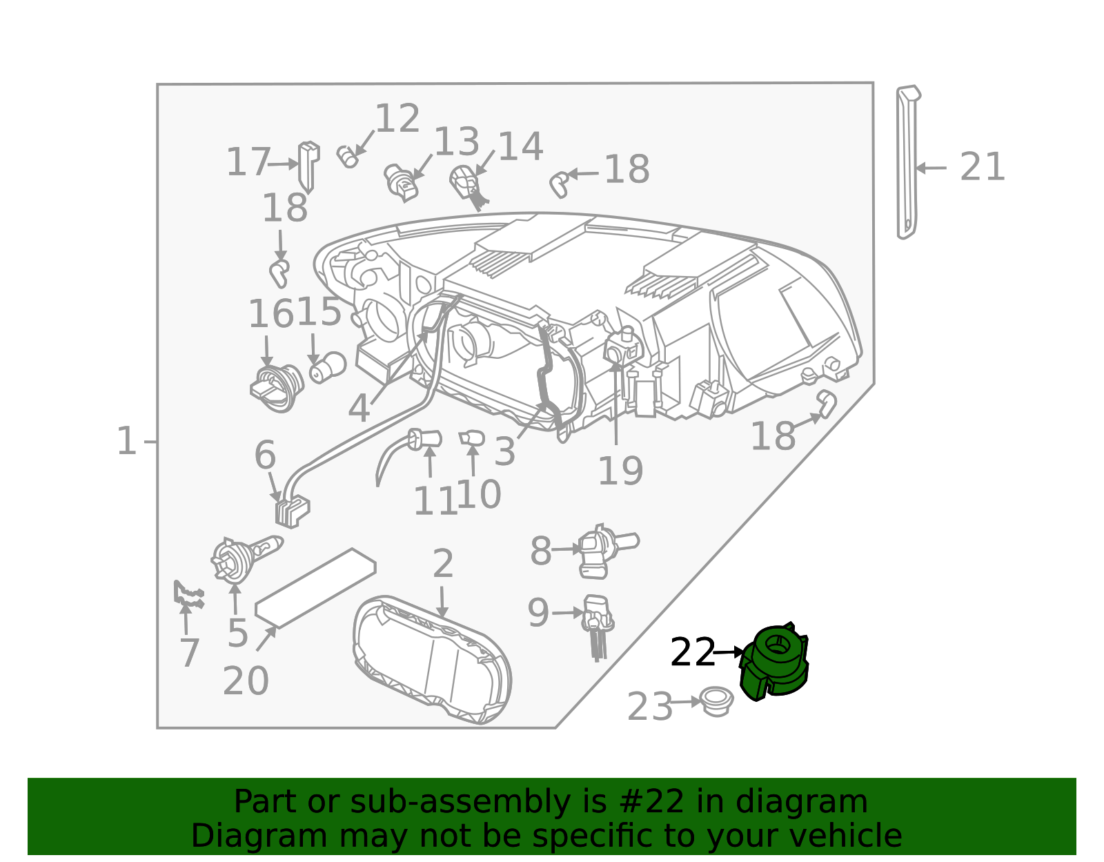 2004-2010 Volvo Headlight Bulb Cap 30763489 | TascaParts.com