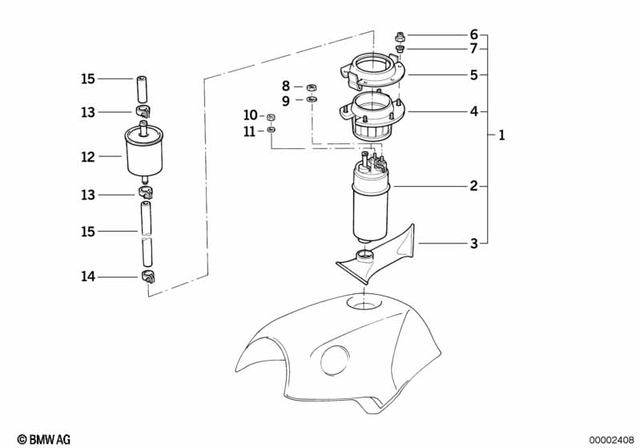thumbnail image 2 of Motorcycle Gasoline Fuel Pump For BMW R1200C R850 Montauk Phoenix 2 of 13