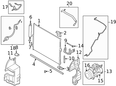 Condenser, Compressor & Lines for 2009 INFINITI EX35 #0