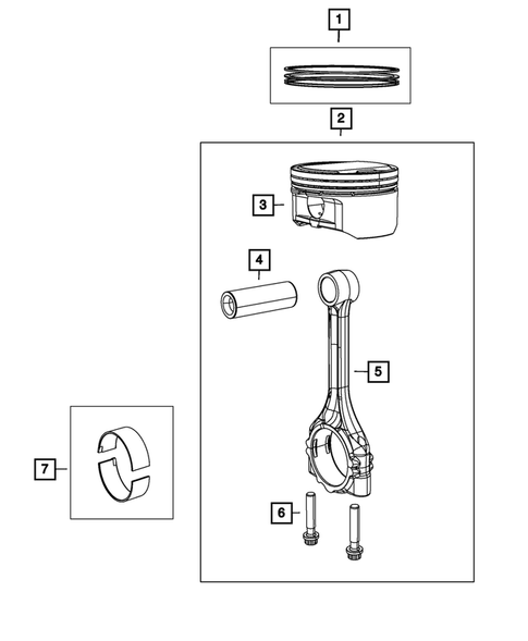 Crankshaft, Piston, Drive Plate, Flywheel, and Damper for 2019 Ram 3500 #5