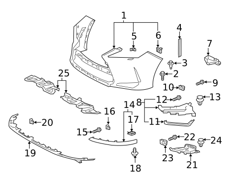 Bumper & Components - Front for 2022 Lexus RX450h #2
