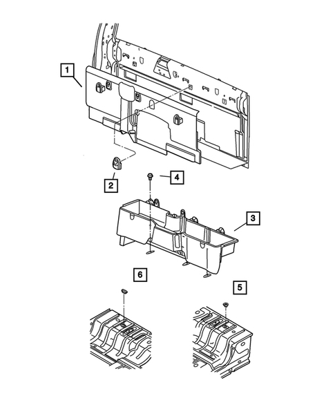 Rear Storage Compartment for 2005 Dodge Ram 1500 #0