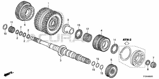 AT Mainshaft - Clutch (3rd-6th) (6AT) for 2015 Acura RLX #0