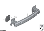 51127441145 - Vehicle Trim: Carrier, Bumper Rear for BMW: X5 40i, X5 40iX, X5 50iX, X5 M, X5 M Comp., X5 M50iX, X5 M60iX, X6 40i, X6 40iX, X6 M, X6 M Comp., X6 M50iX, X6 M60iX Image image