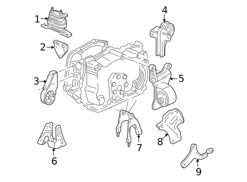 Engine & Trans Mounting for 2003 Oldsmobile Alero #0