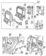 5183165AF - Body Sheet Metal Except Doors: Body Side Aperture Rear Panel, Left for Mopar Image