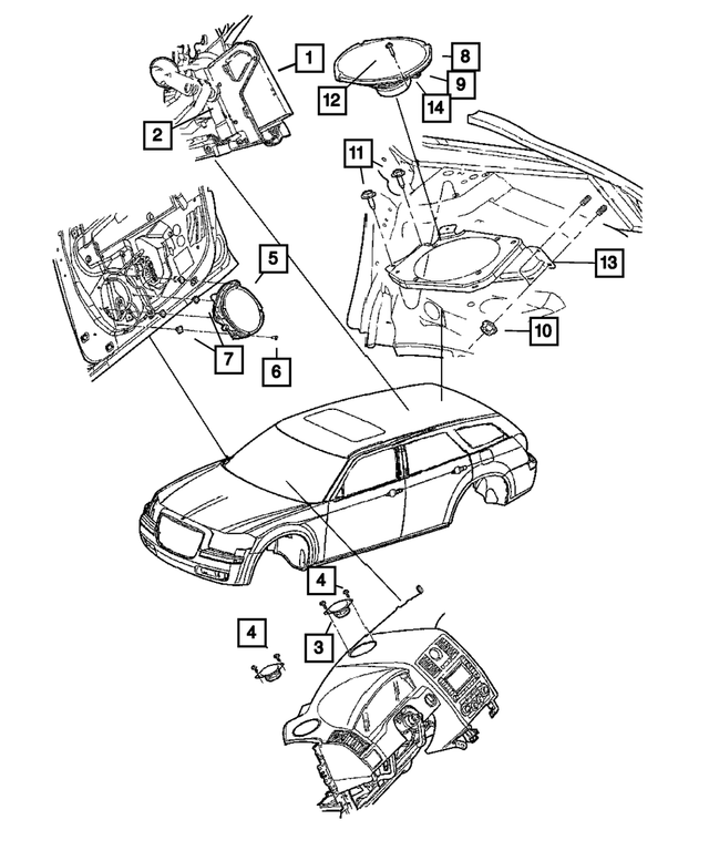 5030126AC - Electrical: Front Door Speaker for Mopar Image
