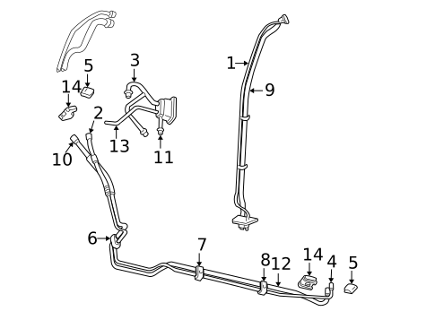 Rear AC Lines for 1999 Dodge Durango #0