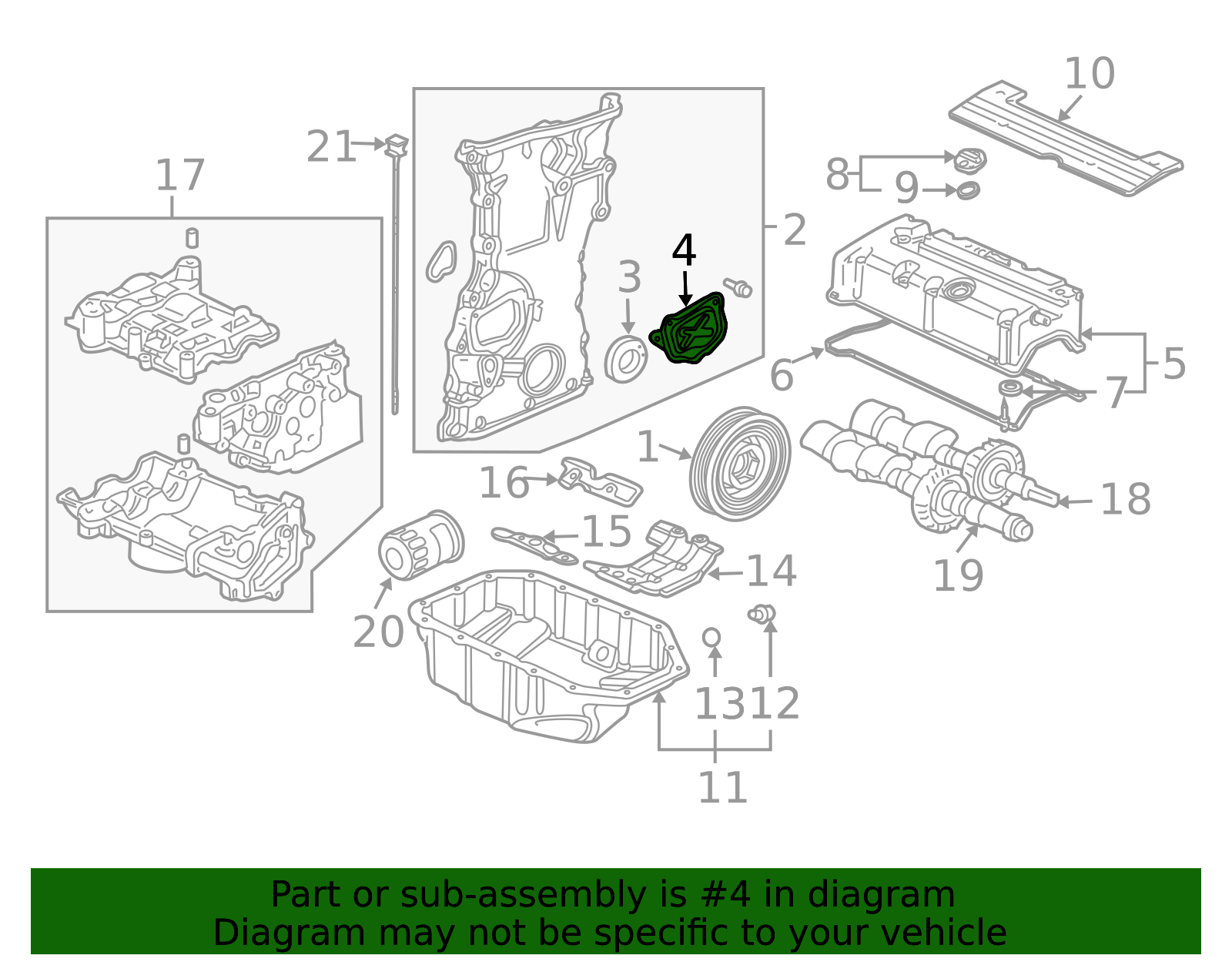 2002-2011 Honda Engine Timing Cover 11412-PNA-000 | Honda Factory