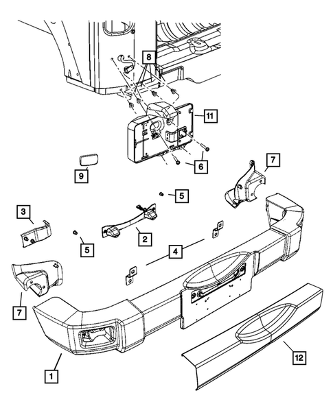 Rear Bumper and Fascia for 2008 Jeep Wrangler #0