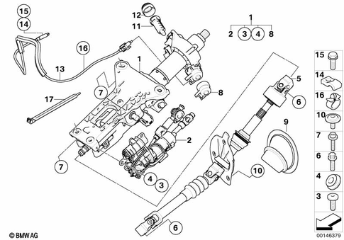 Steering Column for 2005 BMW 525xi #0