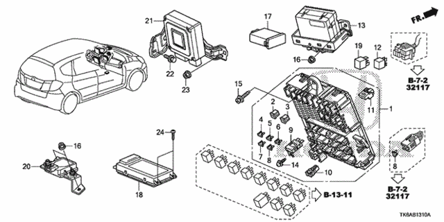 Control Unit (Cabin) (1) for 2013 Honda Fit #0