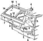 4415390 - Body: Lift Gate for Chrysler: LeBaron, Town &amp; Country | Dodge: Aries Image