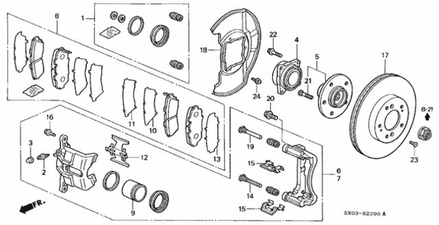 Brake (FR.) for 1998 Honda Odyssey #0