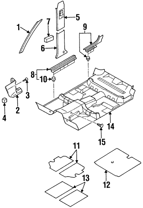Interior Trim - Pillars for 1999 Honda Passport #0