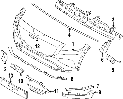 Bumper & Components - Front for 2025 Genesis GV80 #0