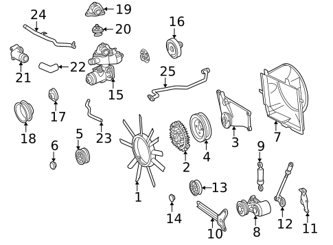 Belts & Pulleys for 1994 Mercedes-Benz C280 #0