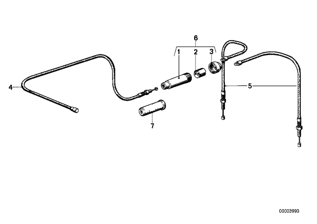32731240817 - : Choke Cable Left - L=459Mm for BMW-Motorrad Image