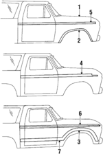 E1TZ16006B - Body: Fender for Ford: Bronco, F-150, F-250, F-350 Image