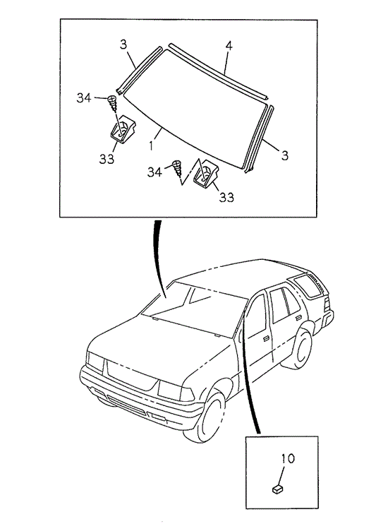 Front Windshield for 1997 Honda Passport #0