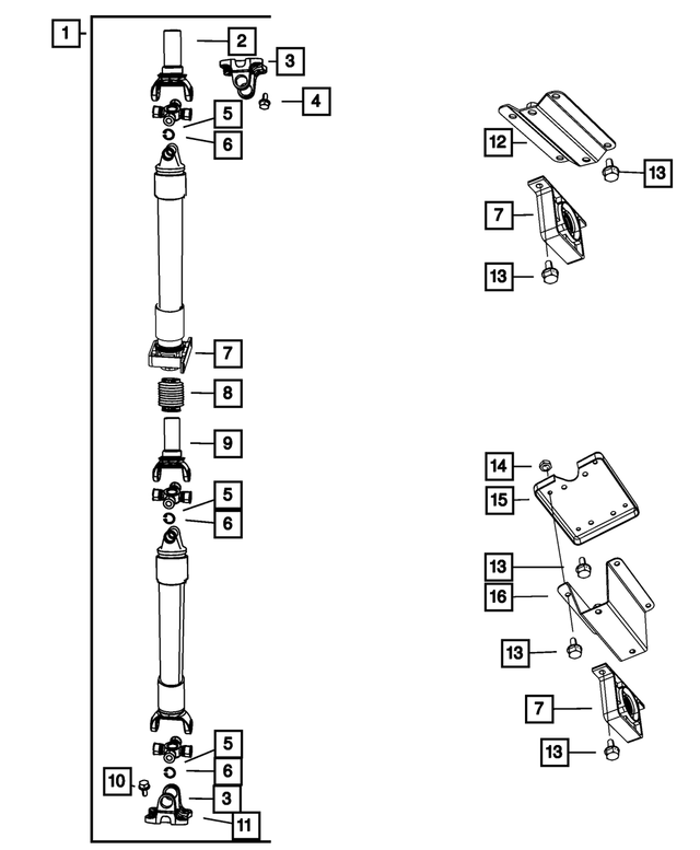 5127827AA - Rear Axle; American Axle 267 MM; Differential and Drive Line: U-joint Snap Ring for Mopar Image image
