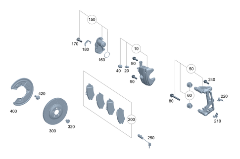 Rear Wheel Brake for 2025 Mercedes-Benz EQE AMG #0