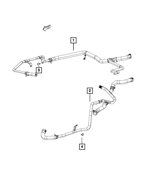 Air Conditioner and Heater Plumbing for 2013 Dodge Challenger #1