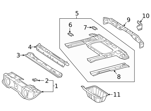 Rear Floor & Rails for 2023 Mercedes-Benz G 550 #0